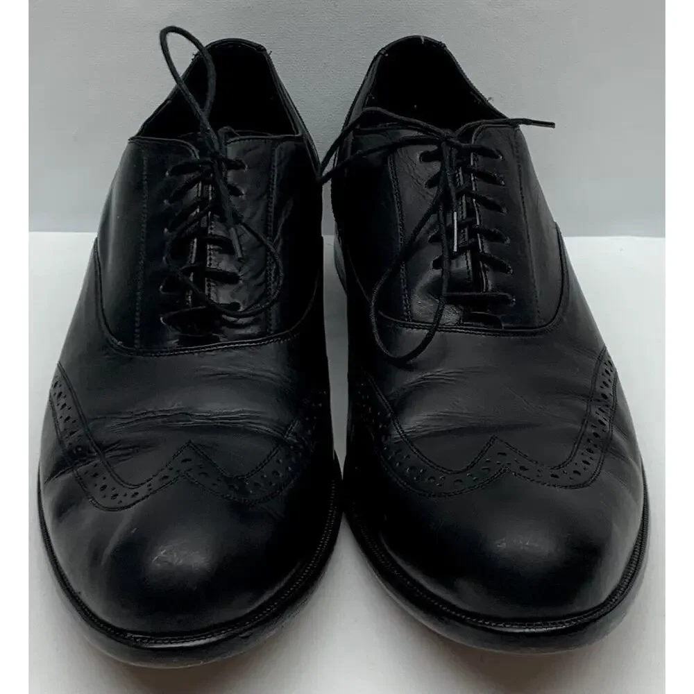 Cole Haan Air Pitney Black Leather Wingtop‎ Oxfords C09149 sz: US 11.5 M